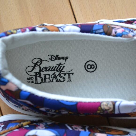Disney Beauty and the Beast Slip On Shoes Size 8 - Picture 4 of 7